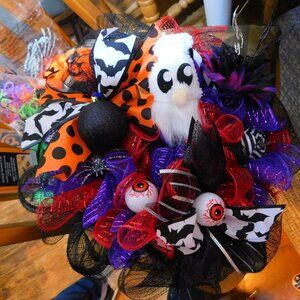 Halloween ghost wreath